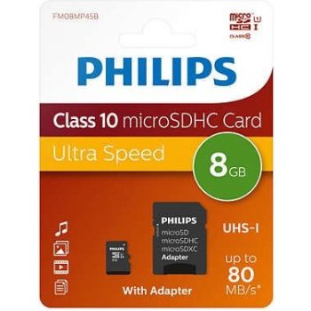 Philips SDHC 8 GB class 10 FM08SD45B