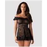 Obsessive Flores erotická košilka černá – Hledejceny.cz