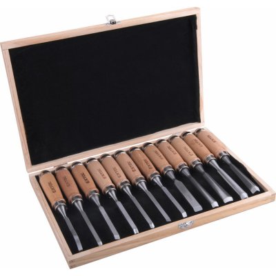 Dláta řezbářská, sada 12ks, délka 200mm EXTOL PREMIUM 8812405 – Zboží Dáma