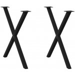 Omaxi 315762 Nohy k jídelnímu stolu ve tvaru X 2 ks černé 70 x 72-73 cm ocel – Zbozi.Blesk.cz