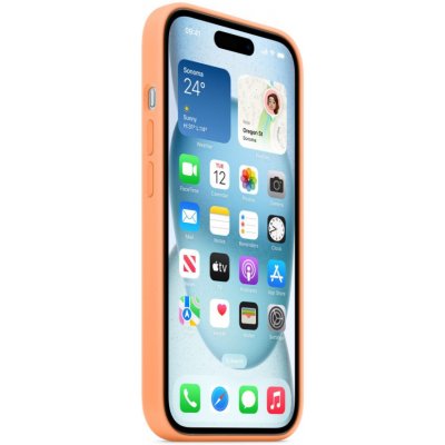 Apple Silikonové s MagSafe iPhone 15, sorbetově oranžová MT0W3ZM/A