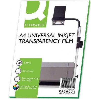 Fólie Q-Connect - A4, 100 mic, inkoustový tisk, 50 ks – Zboží Dáma