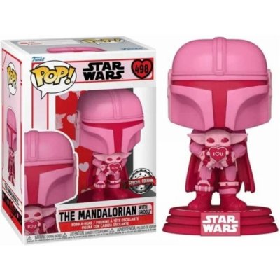 Funko Pop! 498 Star Wars The Mandalorian with Grogu Valentine