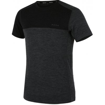 Mooa pánské triko MerinoSilk Block 160 short – Zboží Mobilmania