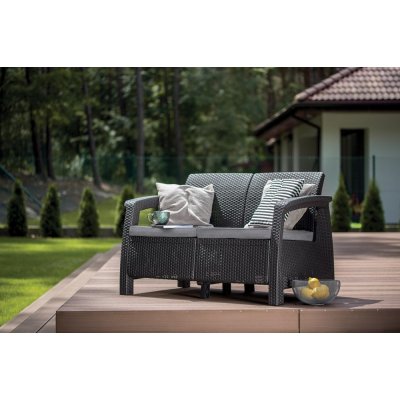 Keter Corfu Love Seat grafit – Zboží Dáma Keter Corfu Love Seat grafit – Zboží Dáma