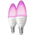 Philips Hue White and Color Ambiance LED žárovka svíčka 470lm E14 RGB 2ks – Hledejceny.cz