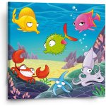 Sablio Obraz Podmořský svět 2 - 110x110 cm – Hledejceny.cz