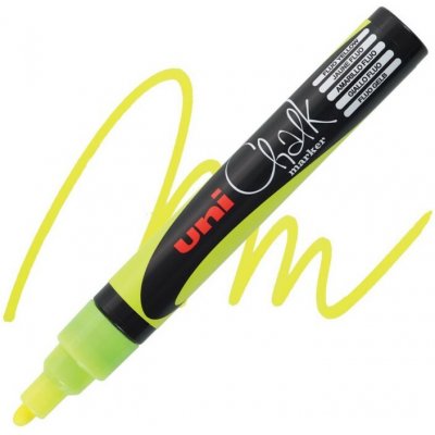 Uni PWE-5M Chalk fluo žlutá – Zboží Živě