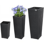 Beno Ratanový květináč BEN02 set-3kusy černý – Hledejceny.cz
