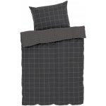 Livarno home povlečení z mikrovláknitého saténu šedá/kostka 140x200 70x90 – Zboží Dáma