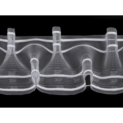Záclonovka šíře 10 cm žabkové řasení, střední, transparent – Zboží Dáma
