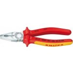 KNIPEX - kleště kombinované 180mm - VDE izolovaná vícesložková rukojeť, chrom, pro mnohostranné použití, dvousložková rukojeť (0306180) – Zboží Dáma