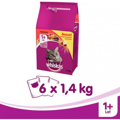 Whiskas Adult hovězí 6 x 1,4 kg