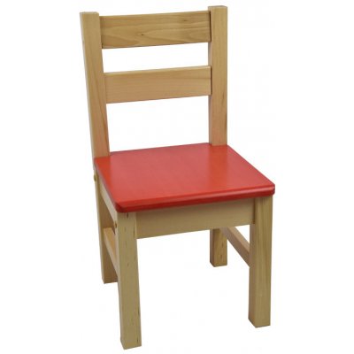 Vingo dřevěná židlička červená – Zboží Mobilmania