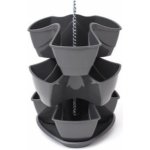 Prosperplast COUBI kaskádový květináč 29,5x29,5x88 cm grafit – Sleviste.cz
