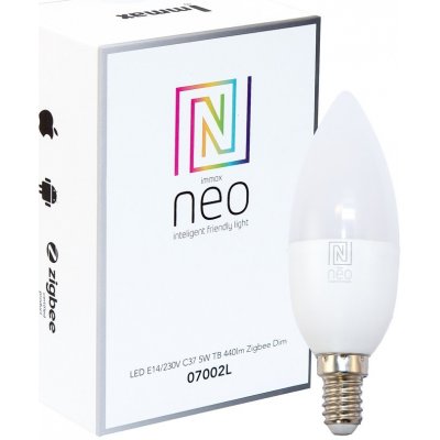 Immax NEO Smart žárovka LED E14 5W teplá bílá, stmívatelná, Zigbee 3.0