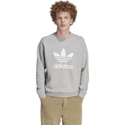 ADIDAS ORIGINALS-TREFOIL CREW-IM4501-medium grey heather šedá – Zboží Mobilmania