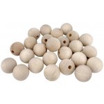 EFCO Dřevěné koule přírodní 35mm s polovičním otvorem (25ks) – Zbozi.Blesk.cz