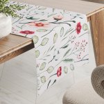 Biante bavlna běhoun Sandra SA-747 Luční květiny na bílém 35x140 cm – Hledejceny.cz