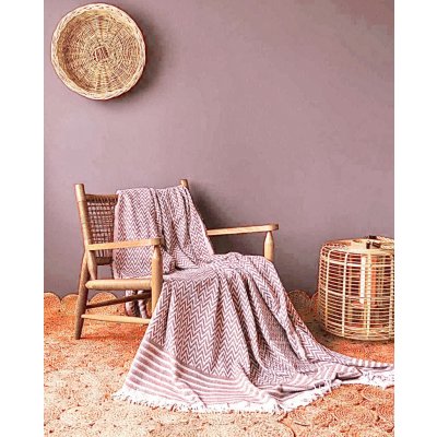 TiaHome Tkaná bavlna deka Exclusive Lara hnědá 150x200 – Zbozi.Blesk.cz