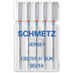130/705 H SUK (NM 90/14) jehly Schmetz JERSEY pro domácí šicí stroje (5 ks/box) – Zboží Dáma