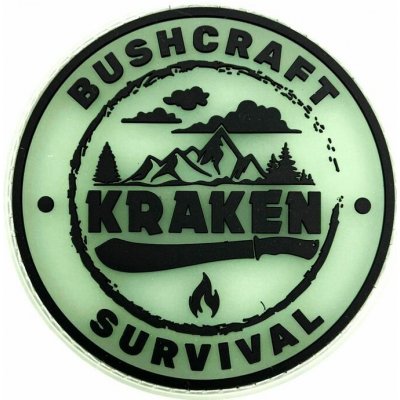 JUBÖ Nášivka KRAKEN Bushcraft & Survival ø8 cm fluorescentní – velcro – Hledejceny.cz