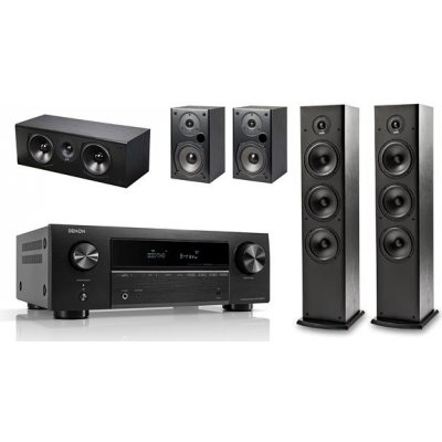 Denon AVR-X580BT Black + 2x Polk Audio T50 + Polk T30C + Polk T15 – Zbozi.Blesk.cz