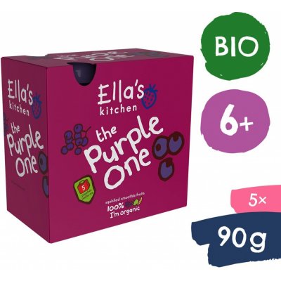 Ella's Kitchen BIO Purple one ovocné pyré s černým rybízem 5 x 90 g – Hledejceny.cz