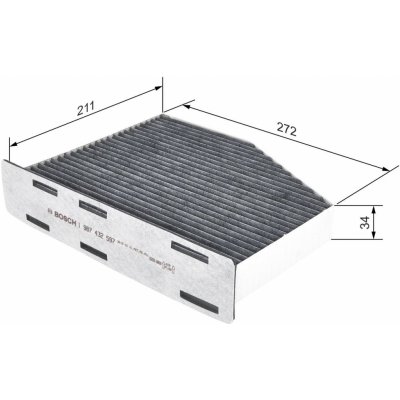 Filtr, vzduch v interiéru BOSCH 1 987 432 597 | Zboží Auto