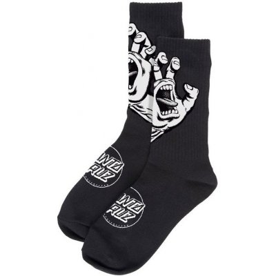 Santa Cruz ponožky Screaming Hand Mono Sock Black – Hledejceny.cz