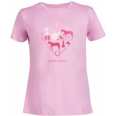 HKM Dětské tričko I love horse riding Růžová – Zboží Mobilmania