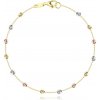 Náramek Šperky eshop náramek ze smíšeného 14karátového zlata kuličky z bílého růžového a žlutého zlata obloučky S5GG254.22