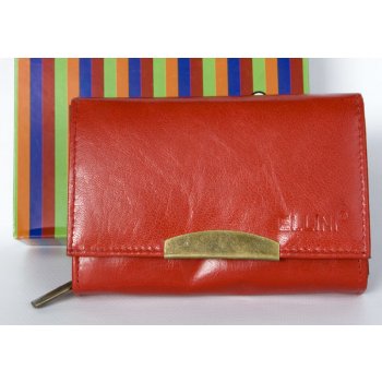 Červená dámská kožená peněženka Ellini