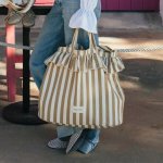 Wildride Taška přes rameno Beige Stripe – Zboží Mobilmania