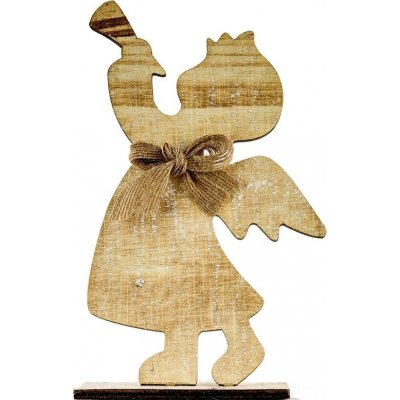 DECOLED Vánoční dřevěný anděl 10x20 cm – Hledejceny.cz