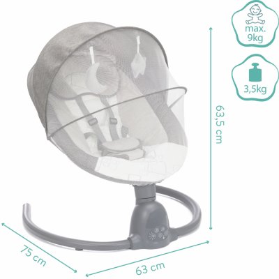 Fillikid Elektrická houpačka Luna grey – Zboží Dáma