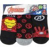 Avengers Ponožky Black 3 pack