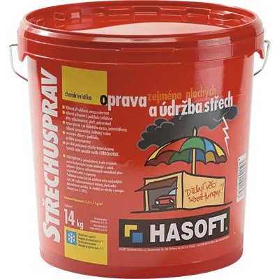 Tekutá hydroizolace Hasoft STŘECHUSPRAV 7 kg červenohnědá – Sleviste.cz