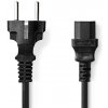 Napájecí kabel Nedis 230V 3m černý Kabel, napájecí, 230V, přípojný 10A, konektor IEC-320-C13, přímá zástrčka Schuko, 3m, černý CEGP10030BK30