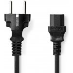 Nedis 230V 3m černý Kabel, napájecí, 230V, přípojný 10A, konektor IEC-320-C13, přímá zástrčka Schuko, 3m, černý CEGP10030BK30 – Zboží Mobilmania