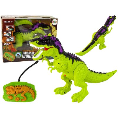 LEANToys Dinosaurus na dálkové ovládání se světlem a zvukem zelený – Sleviste.cz