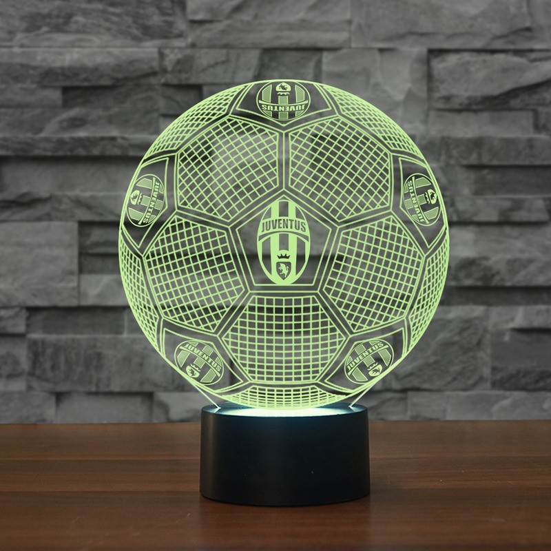 Beling Dětská lampa Lopta s logom Juventus 7 barevná S9190