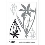 Ag Design AGF00443 samolepící dekorace Black/grey flowers F 0443 Šedé a černé květy rozměry 65 x 85 cm – Zboží Dáma