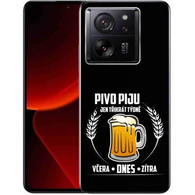 mmCase na Xiaomi 13T/13T Pro - pivní motiv černé pozadí – Zboží Živě