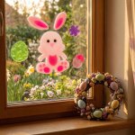 Velikonoční gelová nálepka se zajíčkem 19 × 19 cm – Hledejceny.cz