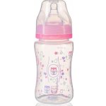 Baby Ono antikoliková lahvička se širokým hrdlem růžová 240 ml – Zboží Dáma
