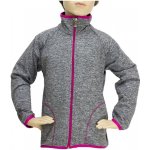 Fantom Dětská mikina šedý melír růžová lemovka – Sleviste.cz