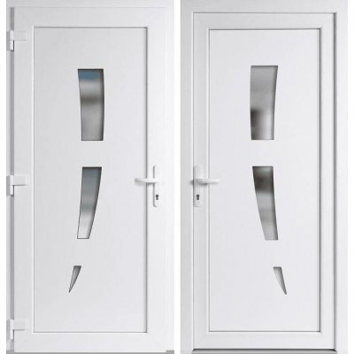 OknaDvereNaMiru.cz Vchodové dveře 123 bílá / bílá levé otevírání dovnitř 100 x 210 cm – Hledejceny.cz