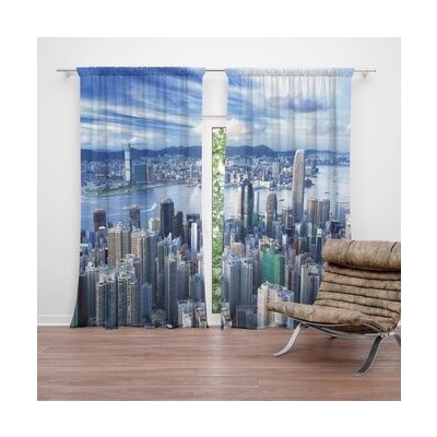 Sablio Závěs Město s mrakodrapy: 2ks 140x250cm – Hledejceny.cz