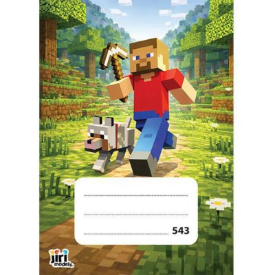 Jiri Models Školní sešit 543 (A5) Videogames Minecraft – Zboží Mobilmania